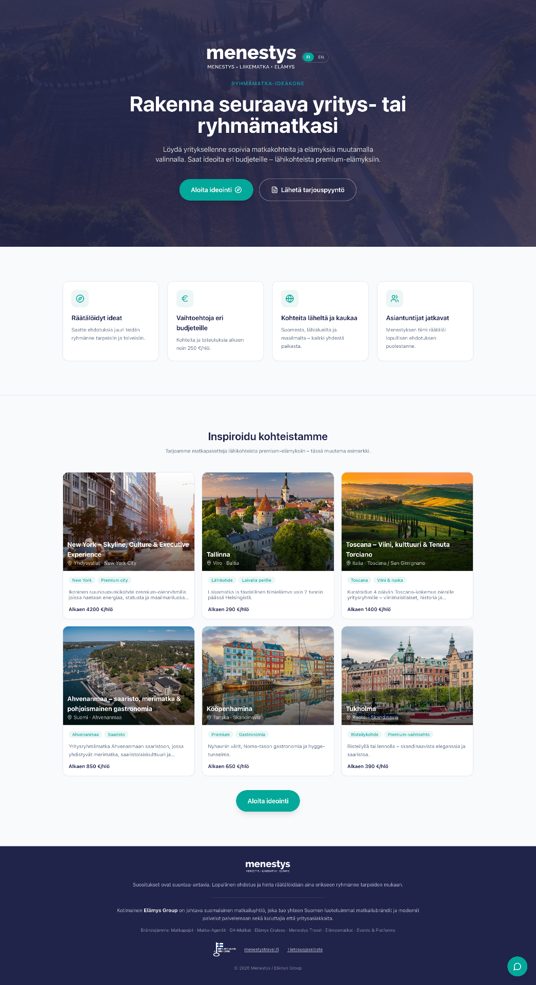 Travel Destination Search & Configurator